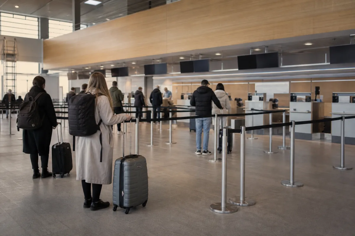 Incheckningshallen på Stockholm Västerås flygplats